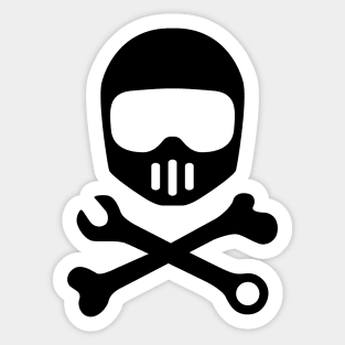 Helmet Bones N Tools (black) Sticker